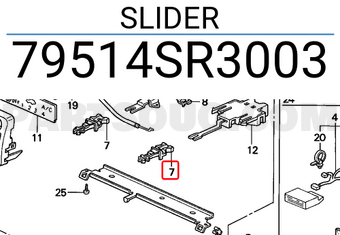 Honda 79514SR3003 SLIDER
