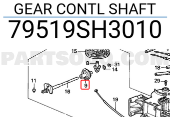 Honda 79519SH3010 GEAR CONTL SHAFT