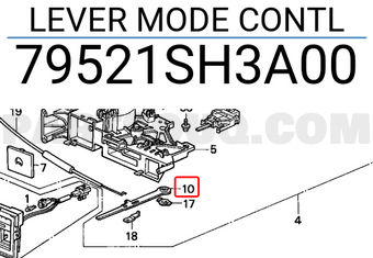 Honda 79521SH3A00 LEVER MODE CONTL