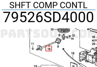 Honda 79526SD4000 SHFT COMP CONTL