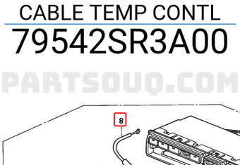 Honda 79542SR3A00 CABLE TEMP CONTL