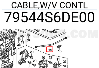 Honda 79544S6DE00 CABLE,W/V CONTL