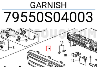 Honda 79550S04003 GARNISH