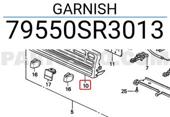 Honda 79550SR3013 GARNISH