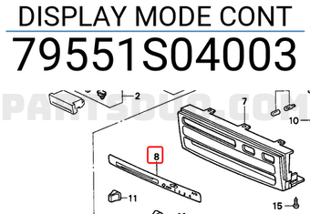 Honda 79551S04003 DISPLAY MODE CONT