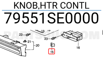 Honda 79551SE0000 KNOB,HTR CONTL