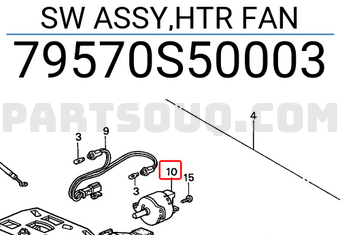 Honda 79570S50003 SW ASSY,HTR FAN
