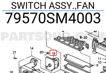 Honda 79570SM4003 SWITCH ASSY.,FAN