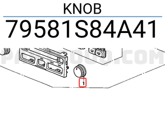 Honda 79581S84A41 KNOB