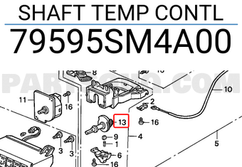 Honda 79595SM4A00 SHAFT TEMP CONTL