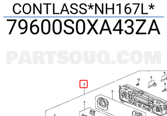 Honda 79600S0XA43ZA CONTLASS*NH167L*