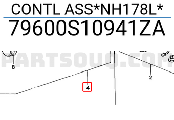 Honda 79600S10941ZA CONTL ASS*NH178L*
