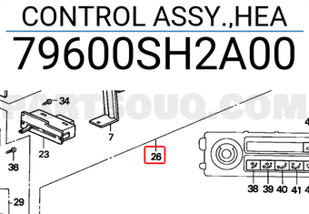Honda 79600SH2A00 CONTROL ASSY.,HEA