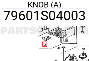Honda 79601S04003 KNOB (A)