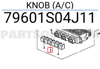 Honda 79601S04J11 KNOB (A/C)