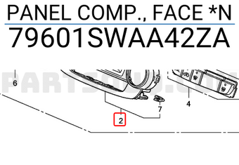 Honda 79601SWAA42ZA PANEL COMP., FACE *N