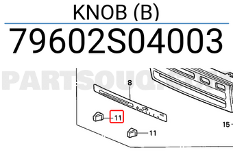 Honda 79602S04003 KNOB (B)