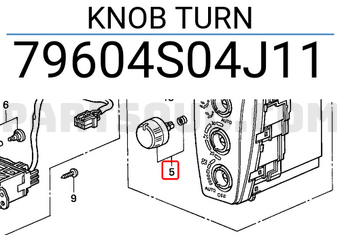 Honda 79604S04J11 KNOB TURN