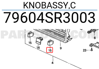 Honda 79604SR3003 KNOBASSY,C