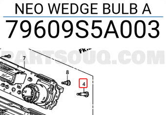 Honda 79609S5A003 NEO WEDGE BULB A