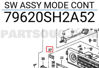 Honda 79620SH2A52 SW ASSY MODE CONT