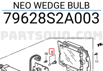 Honda 79628S2A003 NEO WEDGE BULB