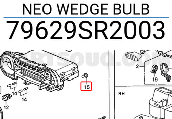 Honda 79629SR2003 NEO WEDGE BULB