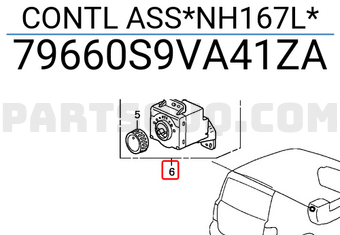 Honda 79660S9VA41ZA CONTL ASS*NH167L*