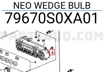 Honda 79670S0XA01 NEO WEDGE BULB