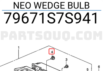 Honda 79671S7S941 NEO WEDGE BULB