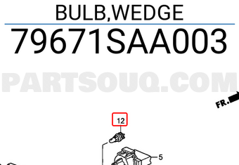 Honda 79671SAA003 BULB,WEDGE