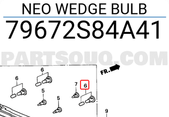 Honda 79672S84A41 NEO WEDGE BULB