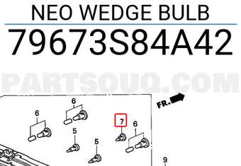 Honda 79673S84A42 NEO WEDGE BULB
