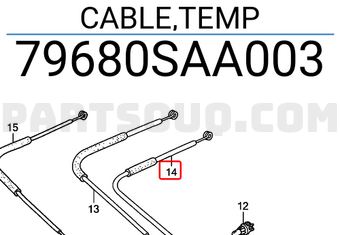 Honda 79680SAA003 CABLE,TEMP