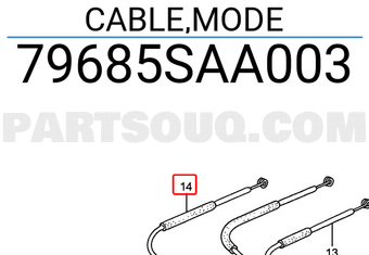 Honda 79685SAA003 CABLE,MODE