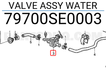 Honda 79700SE0003 VALVE ASSY WATER
