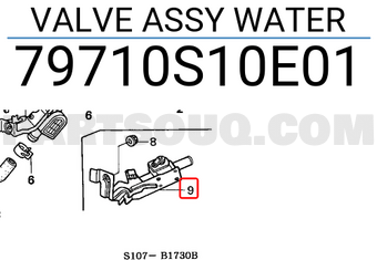 Honda 79710S10E01 VALVE ASSY WATER