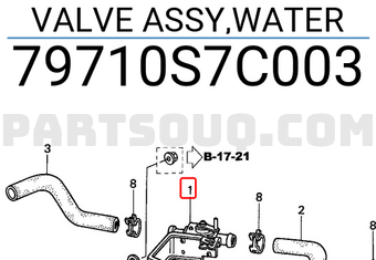 Honda 79710S7C003 VALVE ASSY,WATER