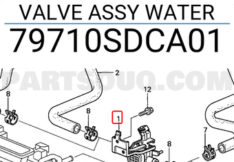 Honda 79710SDCA01 VALVE ASSY WATER