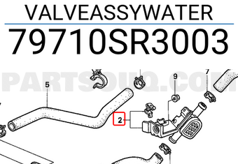 Honda 79710SR3003 VALVEASSYWATER