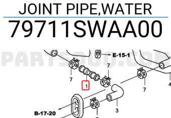 Honda 79711SWAA00 JOINT PIPE,WATER