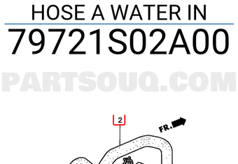 Honda 79721S02A00 HOSE A WATER IN