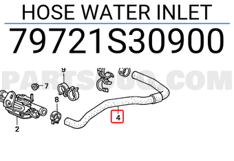 Honda 79721S30900 HOSE WATER INLET