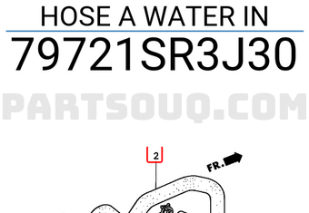 Honda 79721SR3J30 HOSE A WATER IN