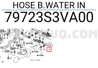 Honda 79723S3VA00 HOSE B.WATER IN