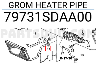 Honda 79731SDAA00 GROM HEATER PIPE