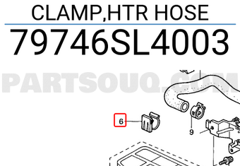 Honda 79746SL4003 CLAMP,HTR HOSE
