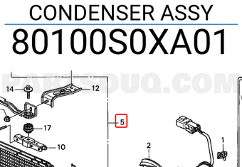 Honda 80100S0XA01 CONDENSER ASSY