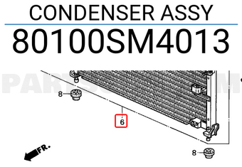 Honda 80100SM4013 CONDENSER ASSY