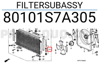 Honda 80101S7A305 FILTERSUBASSY